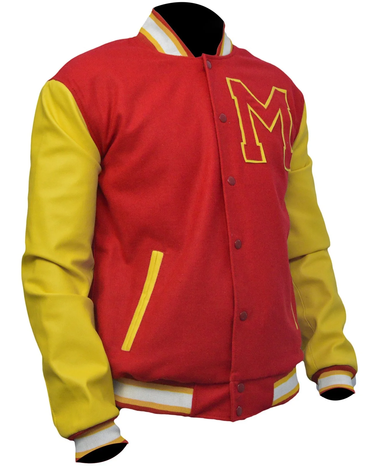 Custom Chenille Patches Logo Letterman Varsity Men Baseball Jackets With Leather Sleeves