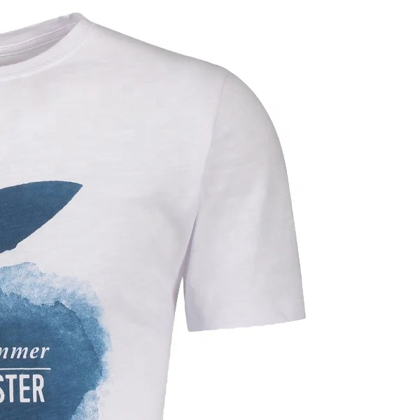 New arrival customized discharge printed custom men short sleeve o-neck t shirt clothing 100% Combed ringspun Cotton