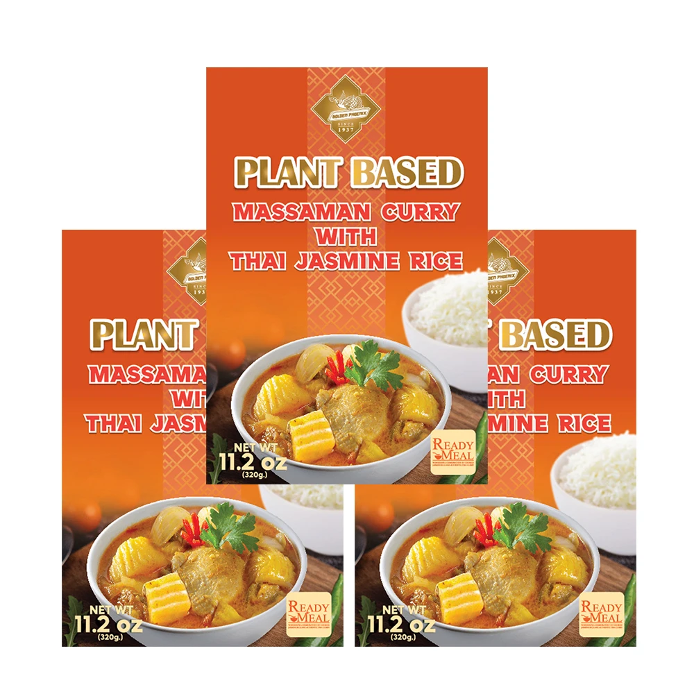 High Quality - Plant Based Massaman Curry with Thai Jasmine Rice Mild Spicy Ready to Eat Meals Product from Thailand