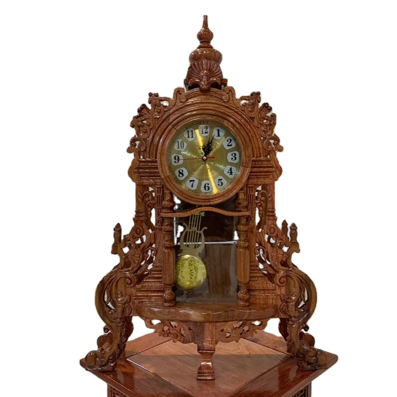 Padouk wooden tower clock