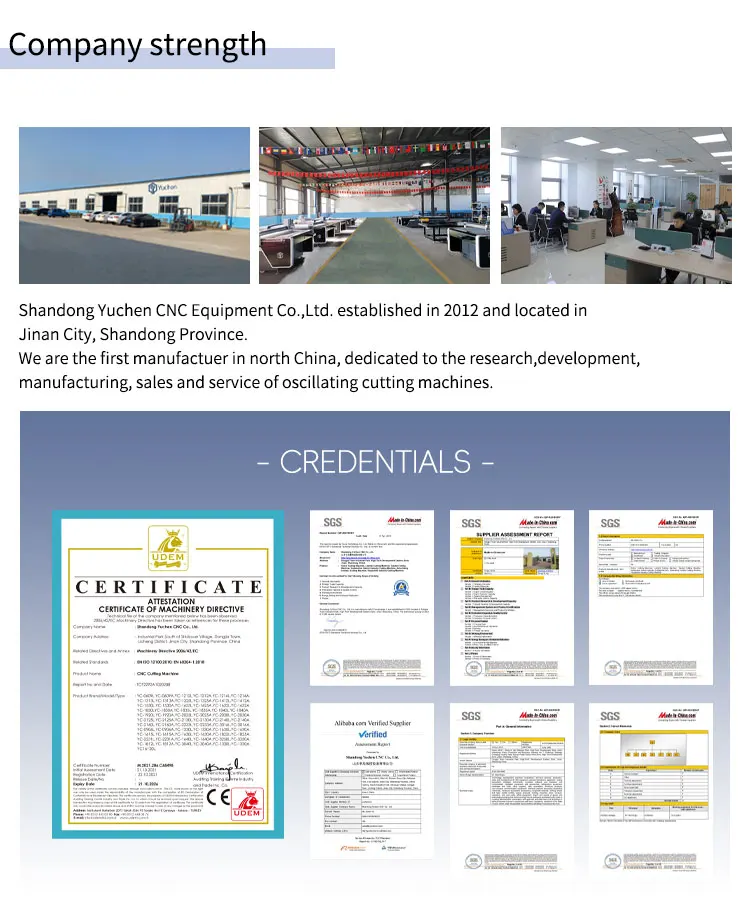 YUCHEN Customized Irregular Shaped Printed Carpet Velour printed fabric  Vibrating Knife Cutting Machine With Camera