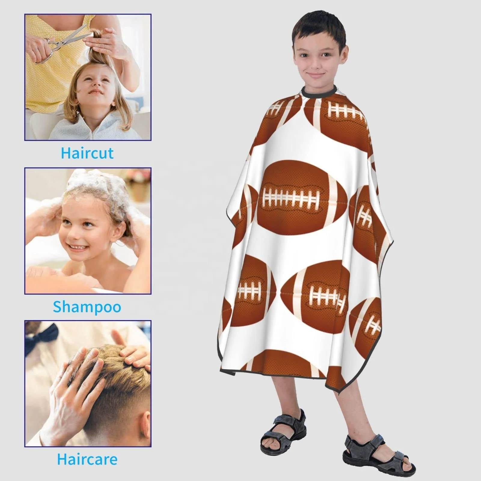 Kids Hair saloon capes  BARBER Hair  CAPES WITH CUSTOM DESIGN 100% POLYESTER IN WATER PROOF AND WATER RESISTANT