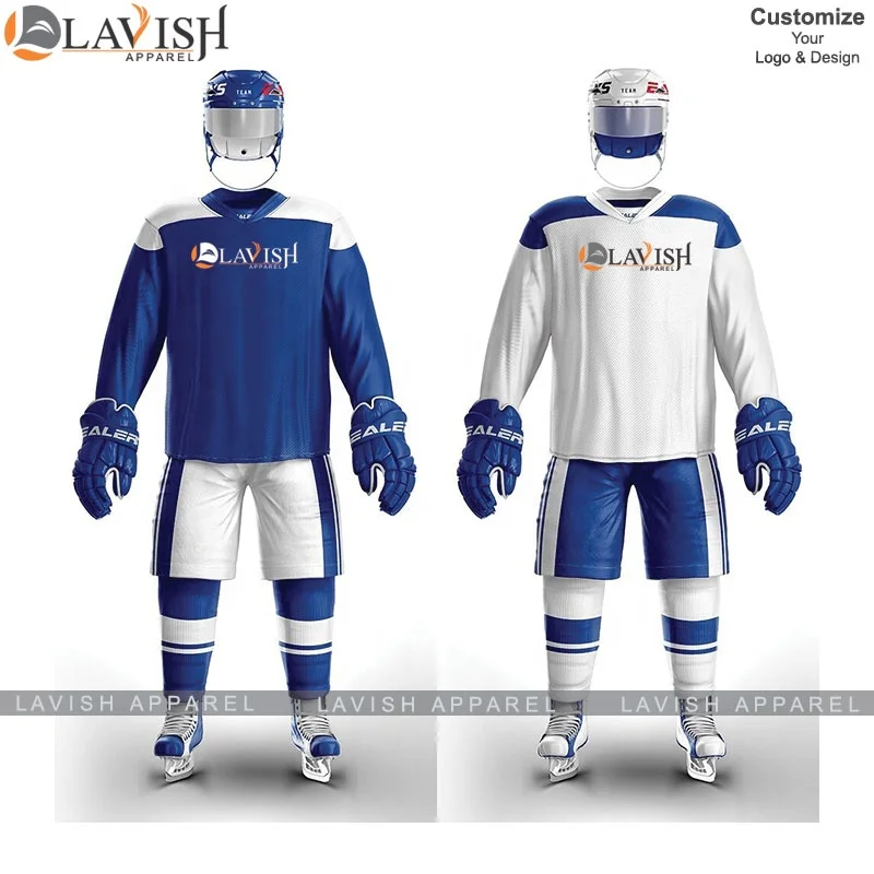 Ice Hockey Short and Ice hockey Jersey with Custom Print and Ice hockey Uniform Pants Sublimated Uniform