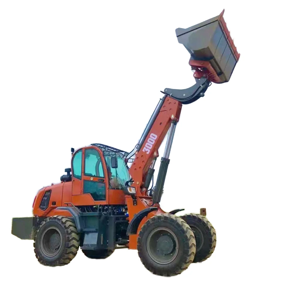 Mini 3 Ton Telescopic Boom Front Loader Wheel Loader Core Components-Engine Motor Pump Gearbox Bearing PLC Retail