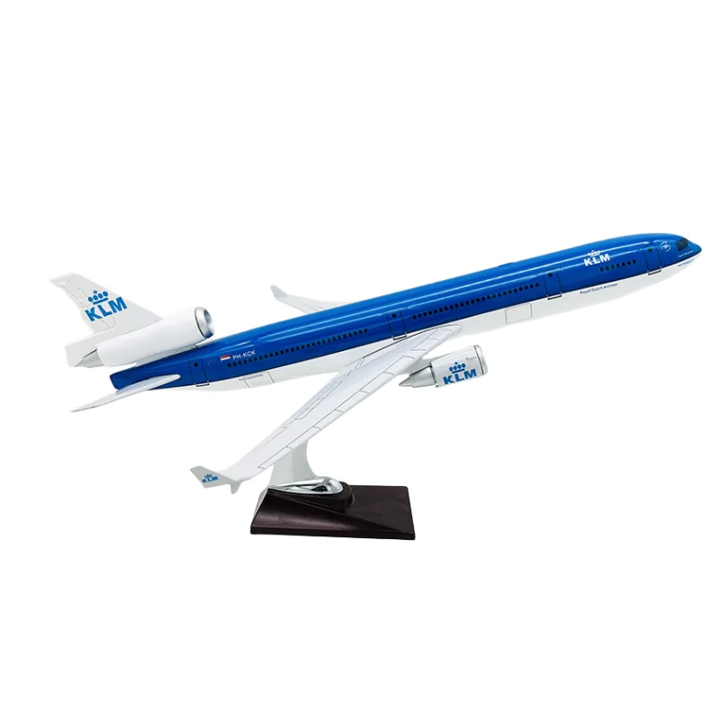 Factory Wholesale OEM 47 cms Aircraft Model MD-11 Airlines KLM Plane Models Miniature Airplane Model Kit Plane