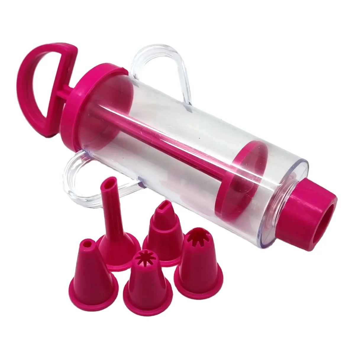 Cake Cookie decorating syringe 5 nozzles pastry press biscuit maker cupcake decor icing set