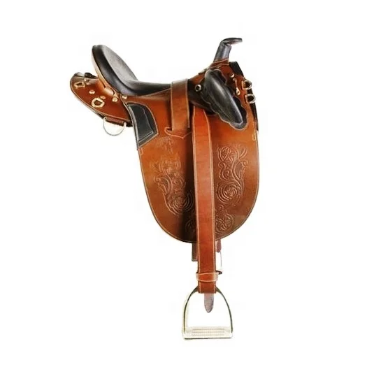 Australian Saddle Custom Designer High Quality Leather Australian Stock Horse Saddles with Horn
