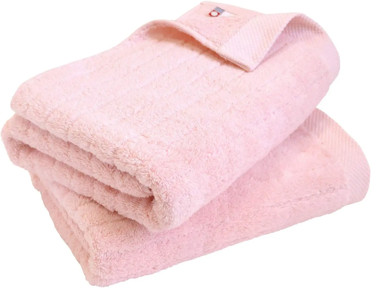 [Wholesale Products] HIORIE Imabari towel Cotton 100% Fuwarib Bath Towel 60*120cm 450GSM Soft Twisted Yarn Rib design Pink