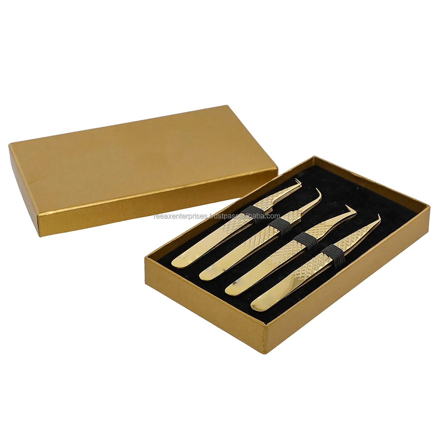 Красивые пинцеты для ресниц золотого цвета Пинцет Лучшая цена клиентов