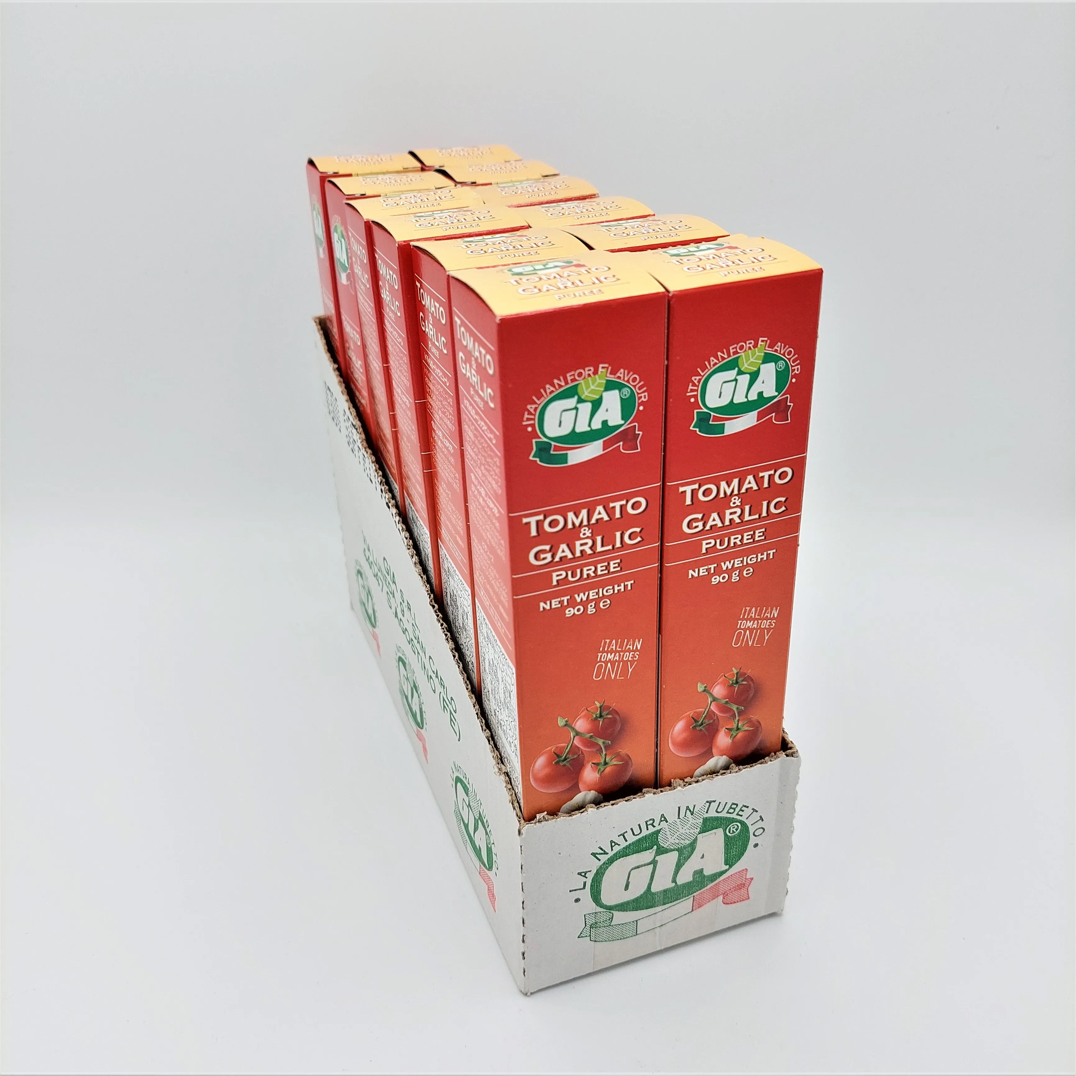 high quality made in italy  TOMATO & GARLIC PUREE 90 g in tube GIA for export