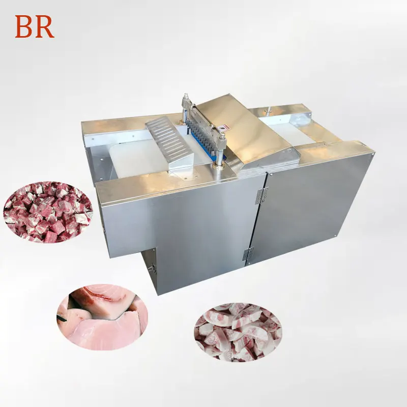 Made in China frozen meat dicer cube machine  goat slicing beef cutting machine cut meat strips small meat cutting machine