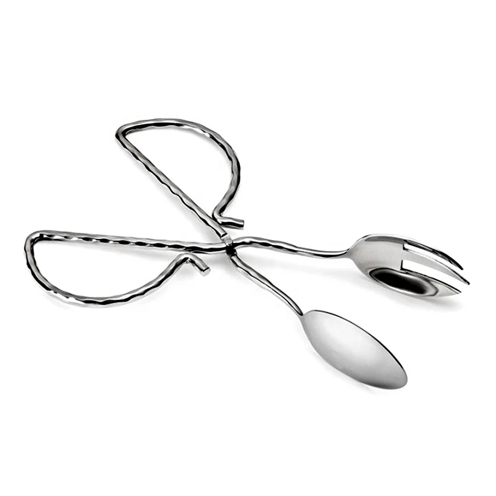 Hammered Handle Scissor Style Food Serving Tong stainless steel food tongs serving tongs sealer  type tools