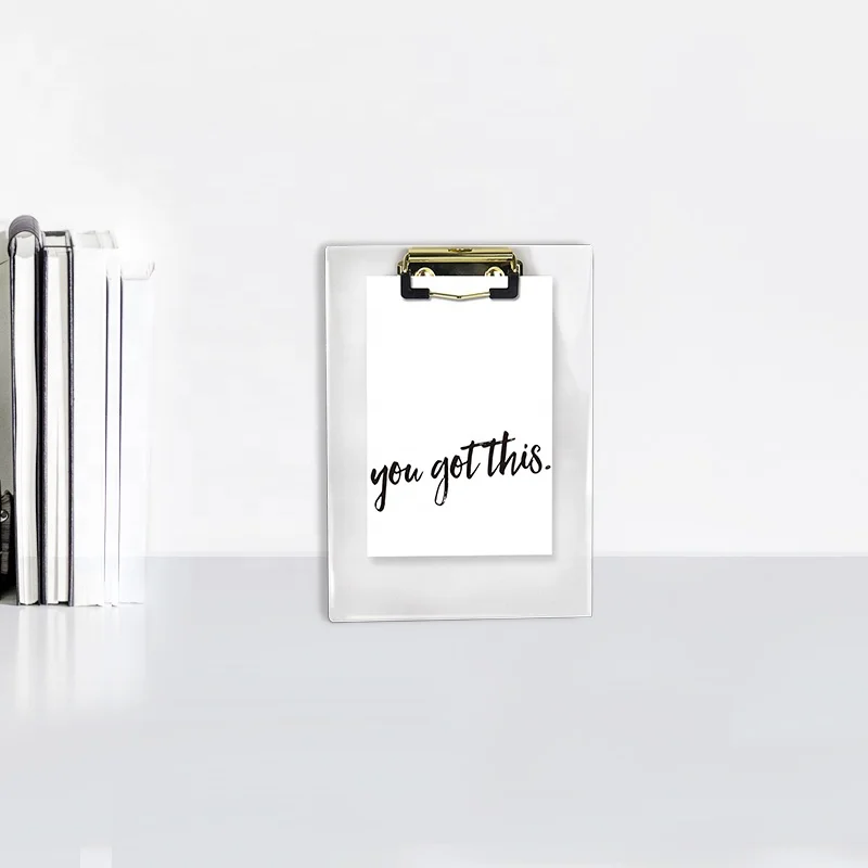 Office Printed Dry Erase Acrylic Metal Clipboards Stationery
