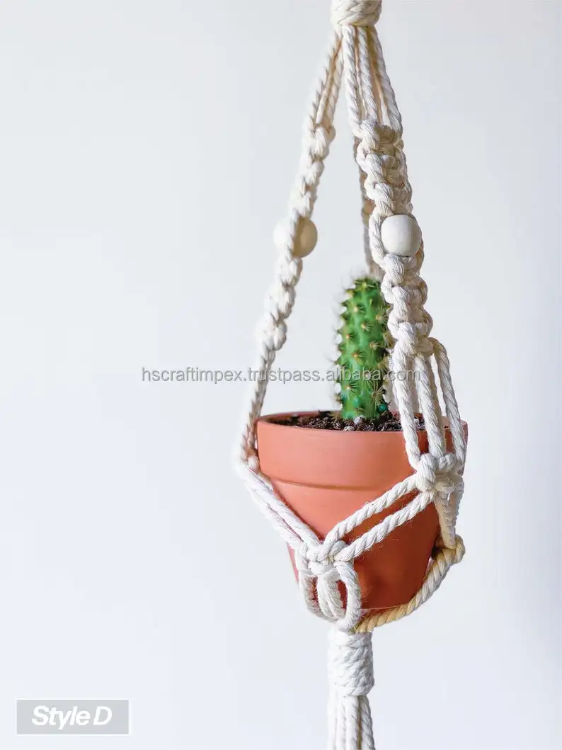 Домашний декор макраме вешалка для растений комнатная и уличная чистый хлопок