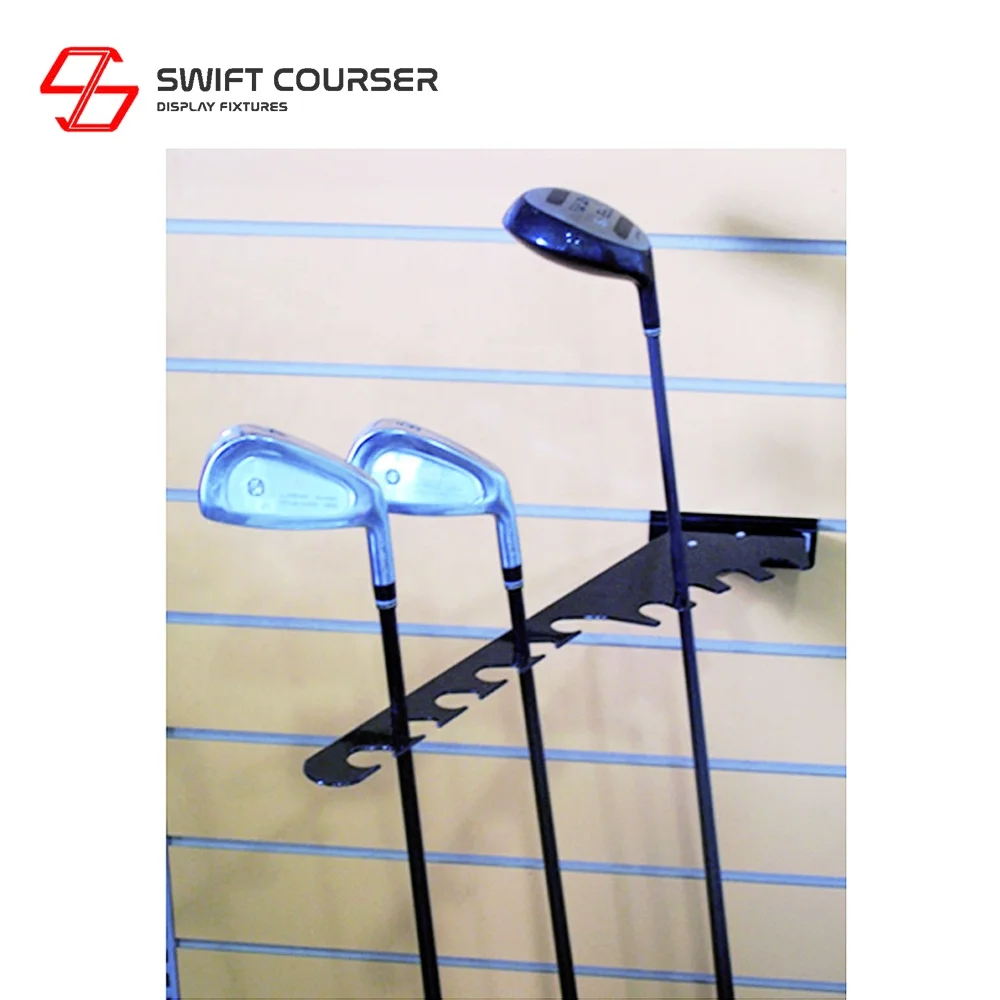 Golf club garage rack retail store exhibition quality metal shelving racks outdoor putter stand