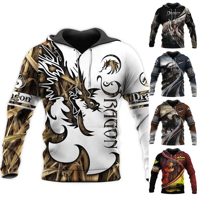 Толстовка унисекс с 3D-принтом летающего дракона и татуировками, модная художественная Толстовка в стиле хип-хоп, уличная одежда высшего качества, 2022