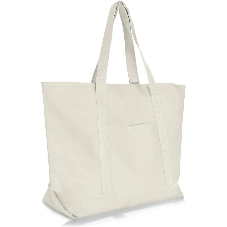 High Quality Customized Organic Recycled Cotton Shopping Tote Bag Canvas Tote Bag with Custom Printed Logo