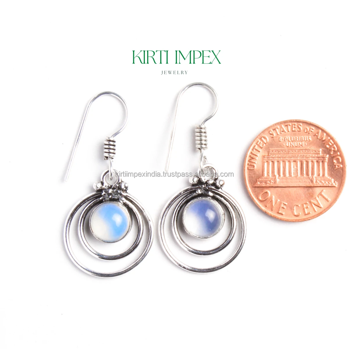 Exotic Ring 2021 New Opalite Diversified Designs Silver Overlay Boho Earrings Vintage Women Jewelry American Style