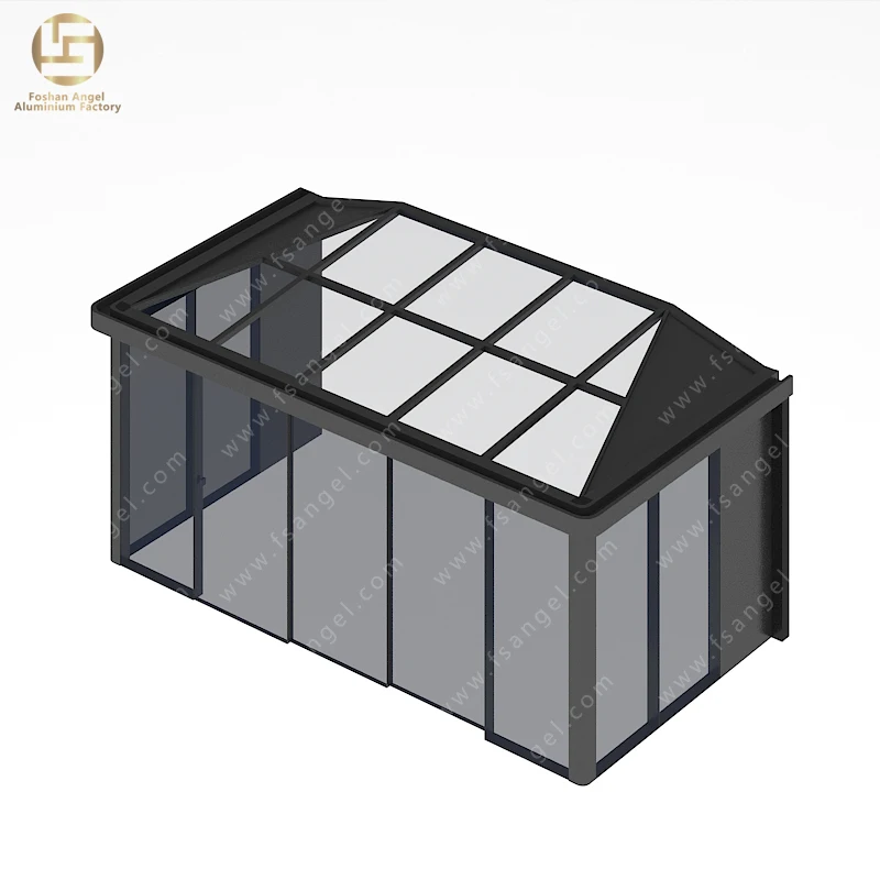 4 Season Solarium Contemporary Garden Design Aluminum Alloy Frame Glass Sunroom Houses For Outdoor