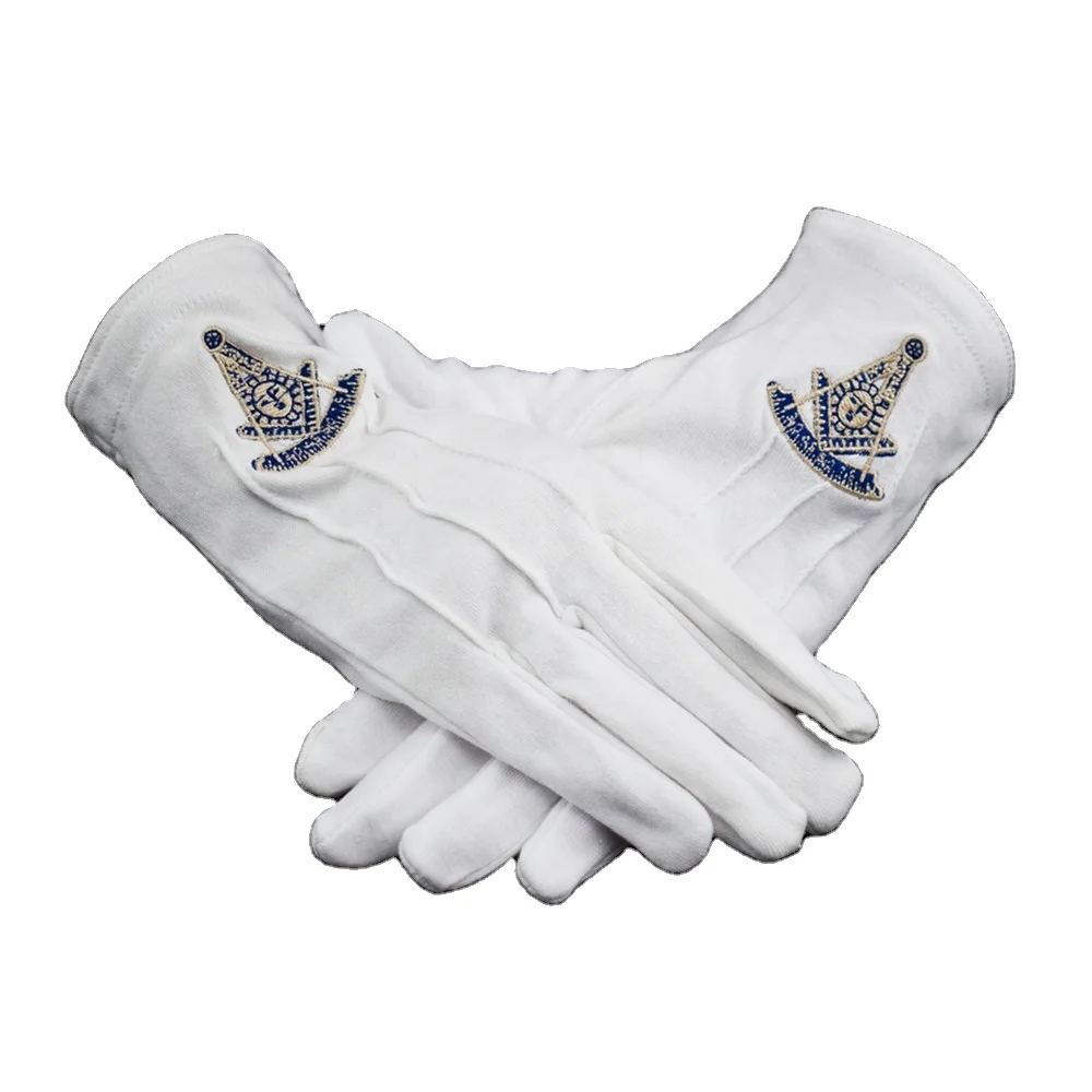 top quality masonic white cotton gloves customize comfortable new style gloves in cheap rate