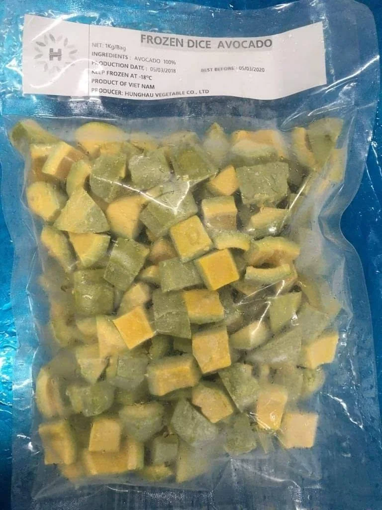 FROZEN AVOCADO PUREE -DICE-CHUNK