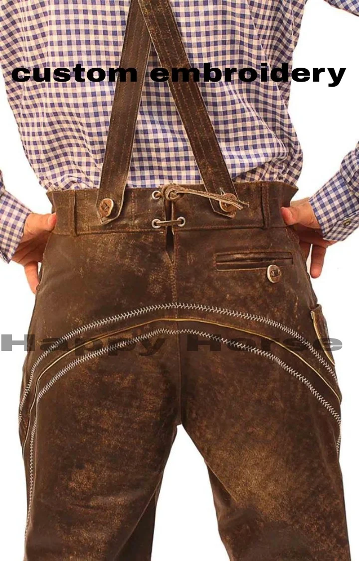 Traditional German outfit Trachten Wear Short / Oktoberfest Lederhosen / Bavarian Shorts Lederhosen Made Of Custom Leather