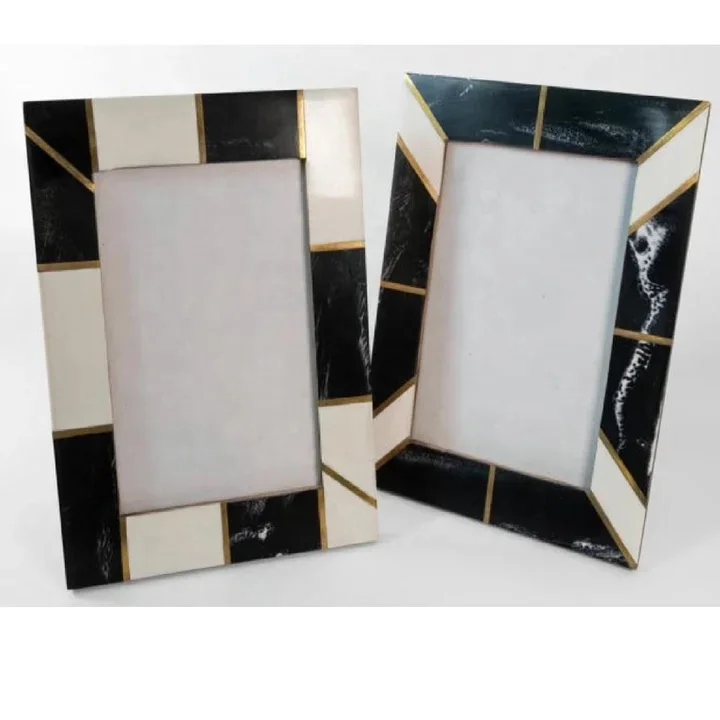 BLACK AND OFFWIGHT RESIN DESIGNER PICTURE FRAME HOME DECORATION PHOTO FRAME EPOXY RESIN CRAFTS WALL ART FRAME BY ROYAL DECOR MAR
