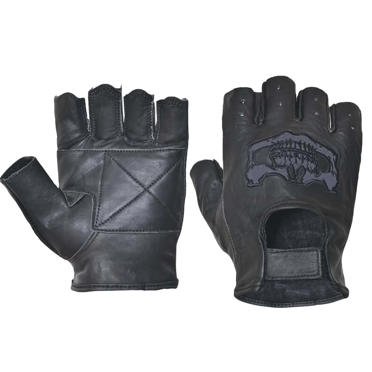
Universal Cycling Leather Gloves Men Motorcross Motorbike Racing Hands Gloves Half Finger Sport Gloves 
