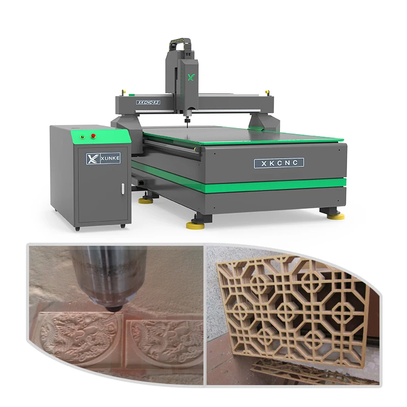 Xunke 1500x1500 wood kit sculpture DSP control handle NC system multifunction wooden cnc router machine