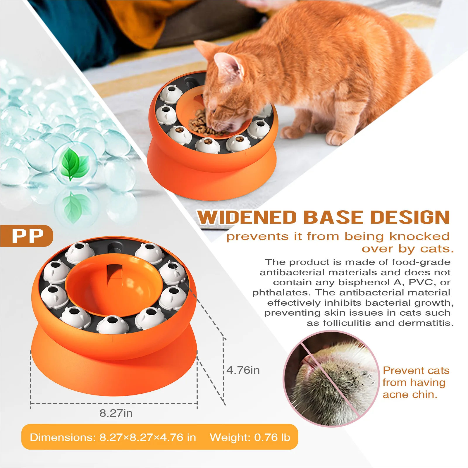 New Arrival Cat Puzzle Toys Slow Feeder Interactive Training Food Bowl