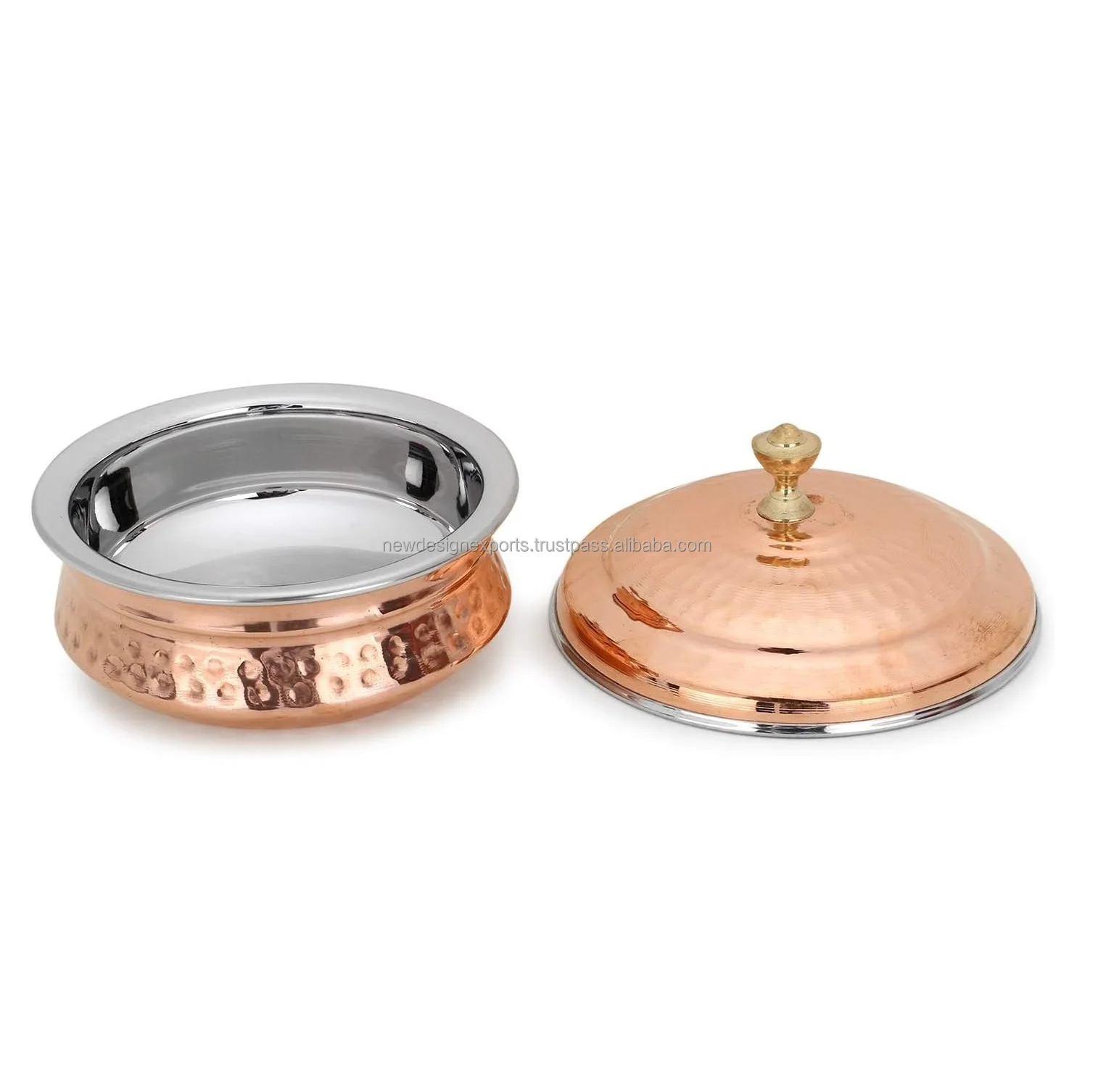 Copper Tableware casserole with lid