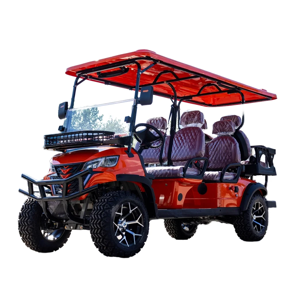 Factory Direct Sales New Model Golf Car 2+2 4 Seats 48V 60V 72V Electric Lithium Battery Golf Cart