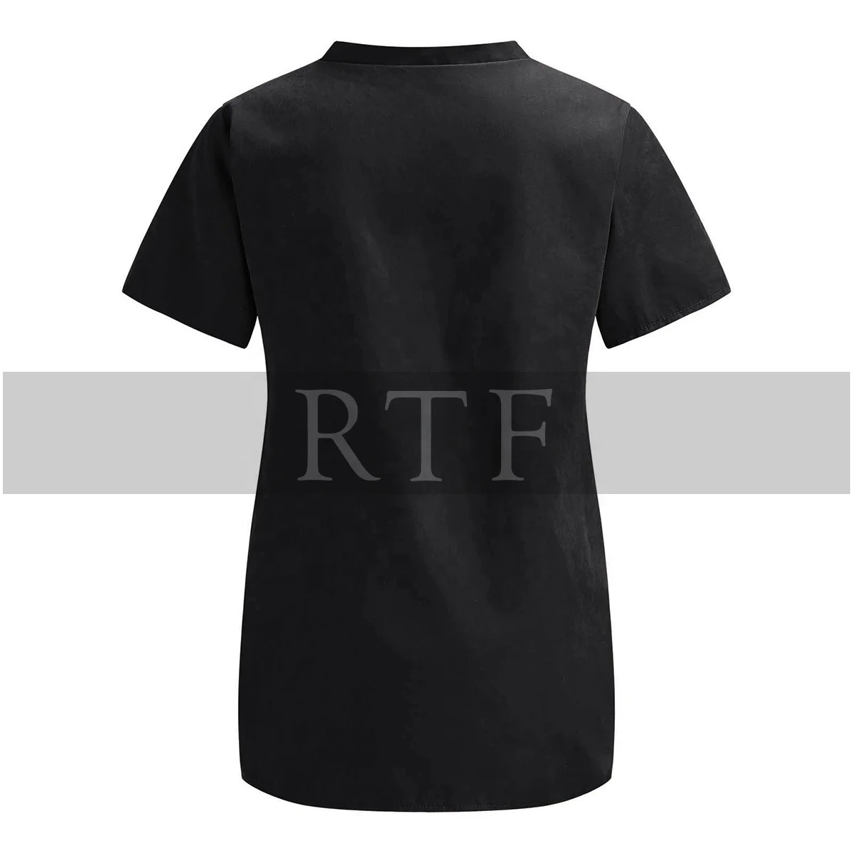 Nurse Uniform Women Casual Short Sleeve V-neck T-shirt Clinical Uniform Loose Blouse Tops Uniform