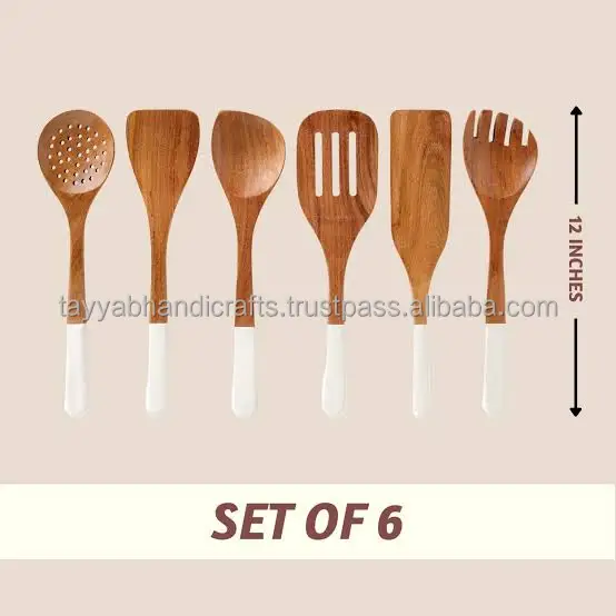 Home Kitchen Accessory Set with Wooden Cook Tool Spoon for Food Application Price Listed for Sale from India