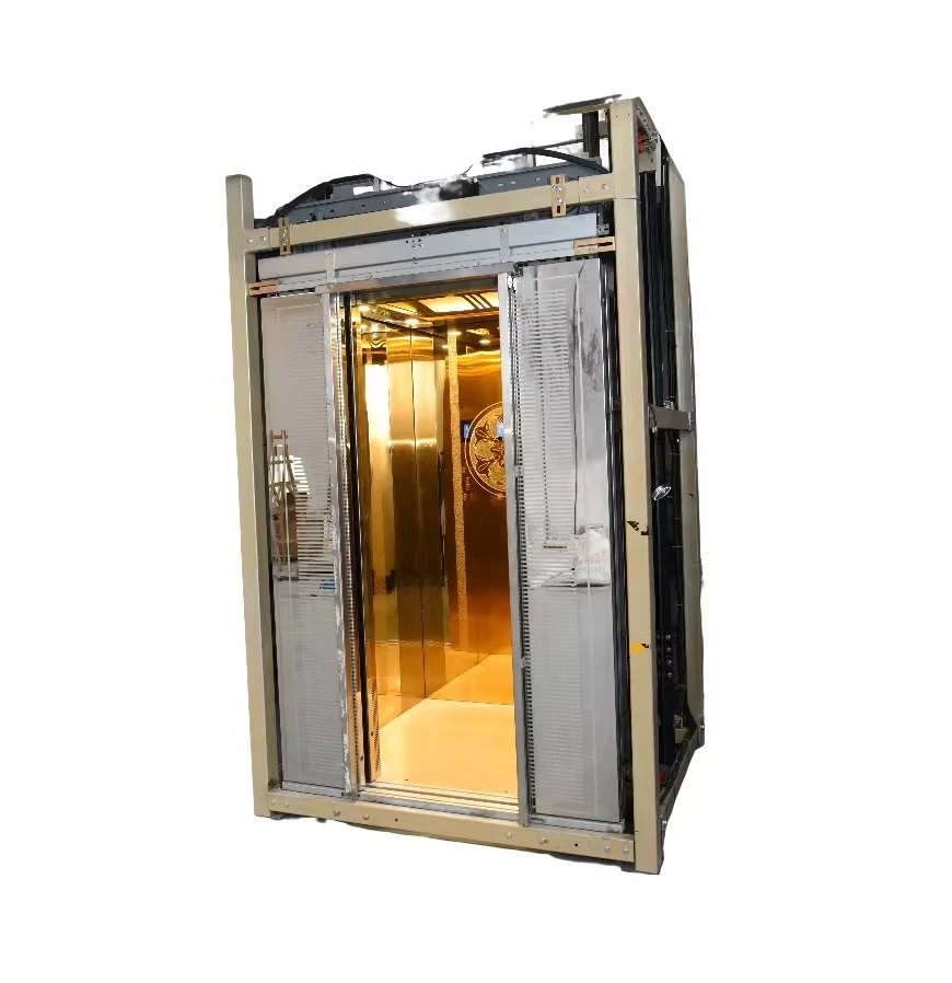 New Passenger Elevator High Quality Elevator Titanium Stainless Steel Commercial Passenger Elevator