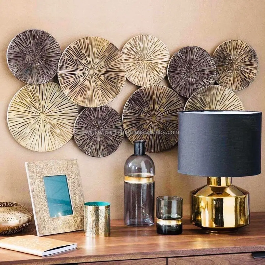 
Decorative Metal Sheet Multi Color Hanging Wall Art Plates Design and Classic Design For Living and Dining Decoration 