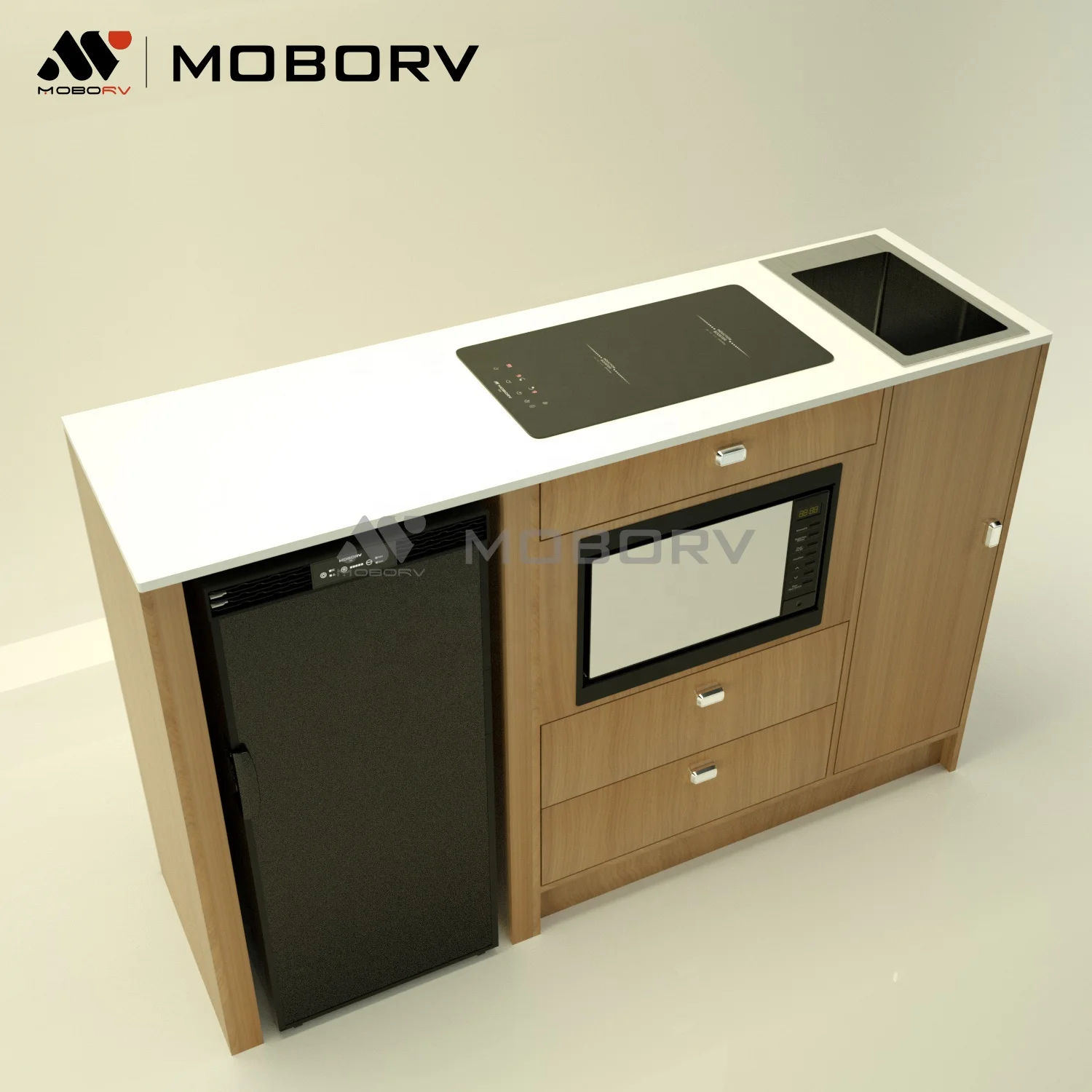 MOBORV сертифицированная бытовая техника, система подъема кровати, комплект, фургон для кемпинга, мебель и бытовая техника, холодильник, микроволновая печь и раковина