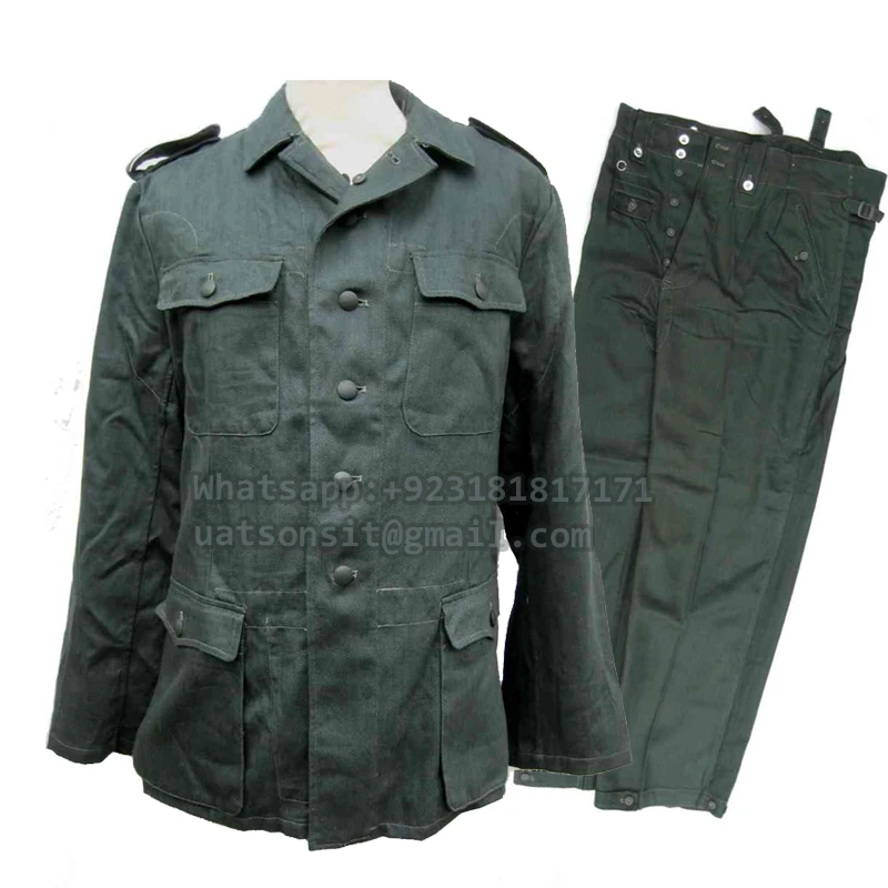 WW2 German Uniform Africa corps HBT Cotton Uniforms trousers
