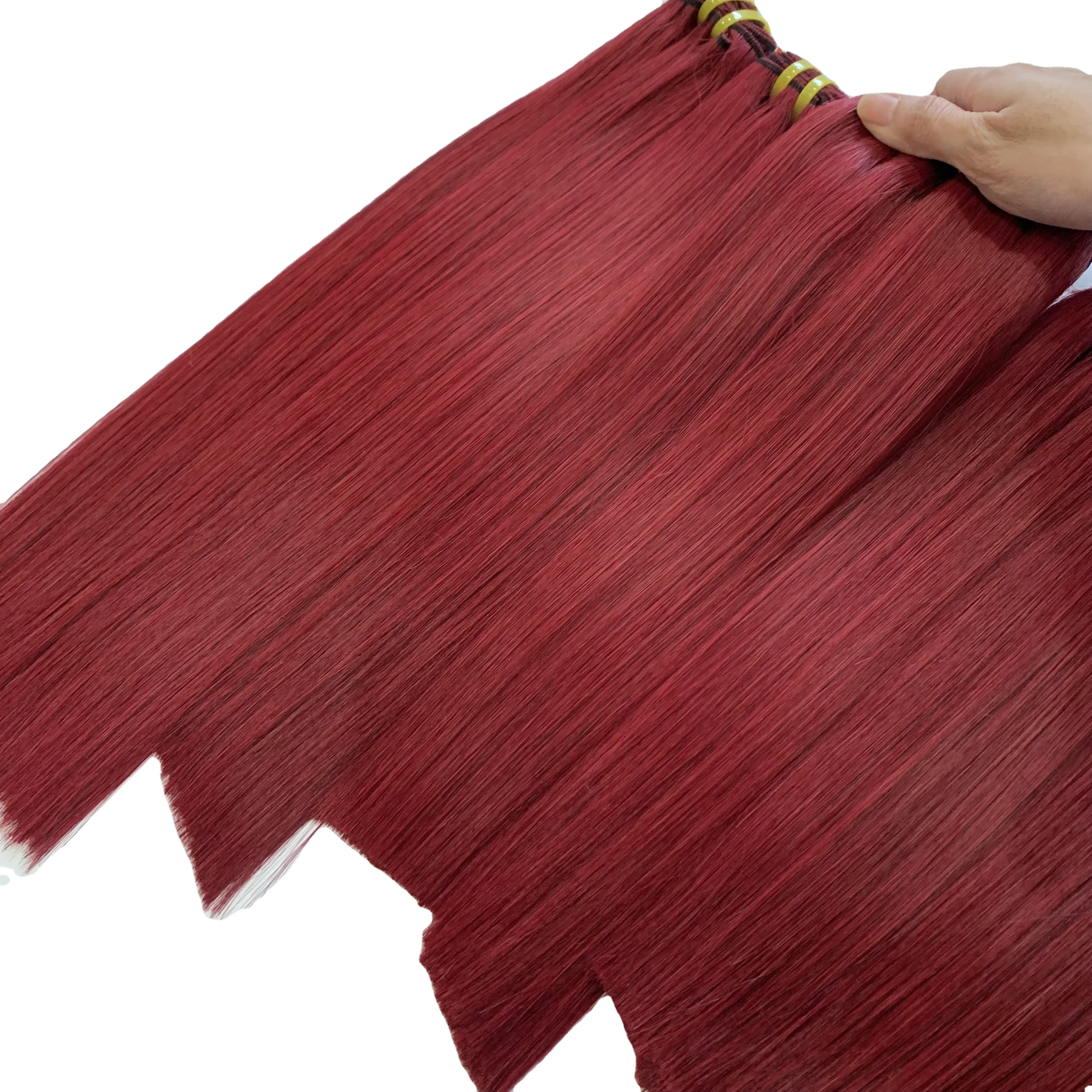 Лучший продавец, супер двойные прямые волосы оранжевого цвета, 14 дюймов, лучшее качество, 100% натуральные волосы от производителя волос