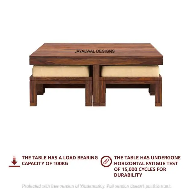 Handmade Wooden Home Bedroom Sofa Square Center Table for Living Room Interior Decoration Nested Tables