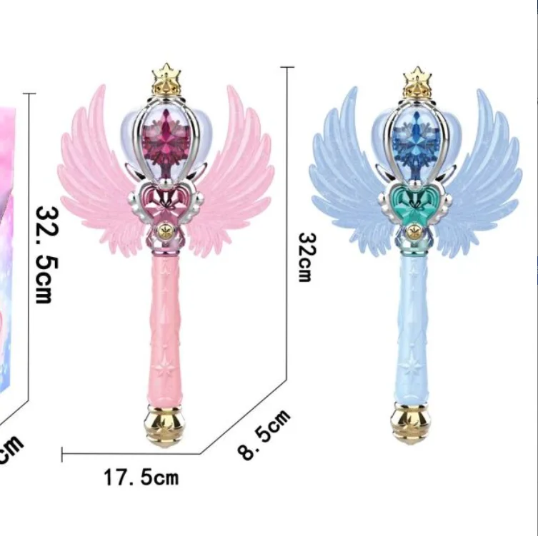 2024 novelties Hot Princess Toys Light Up Magic Wand Fairy Wand with Spinning and Sound for Girls kids Birthday Party Favors