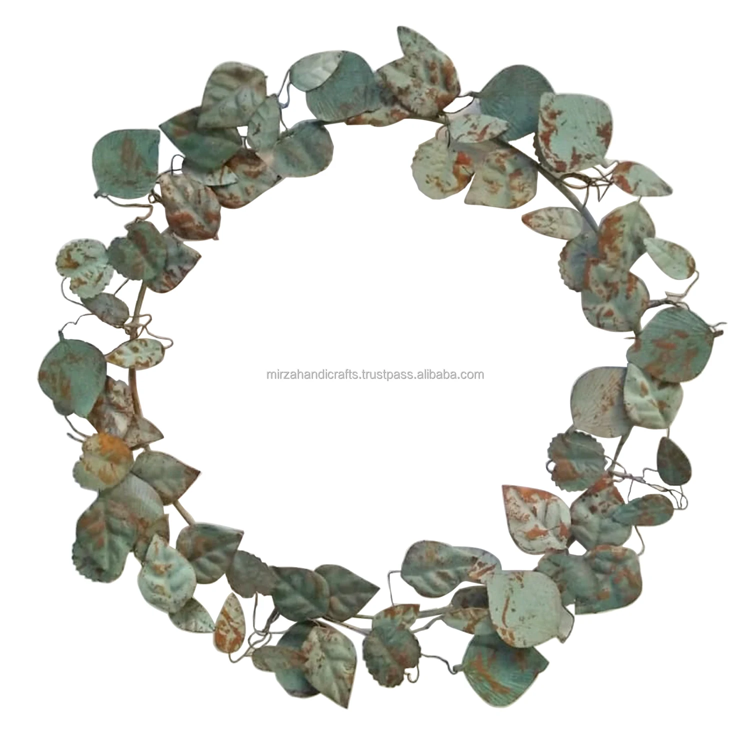 Luxury Multi Color Flower & Leaf design Wrought Iron Wreath for Party Decoration Style Wedding Home Decorations Main Door