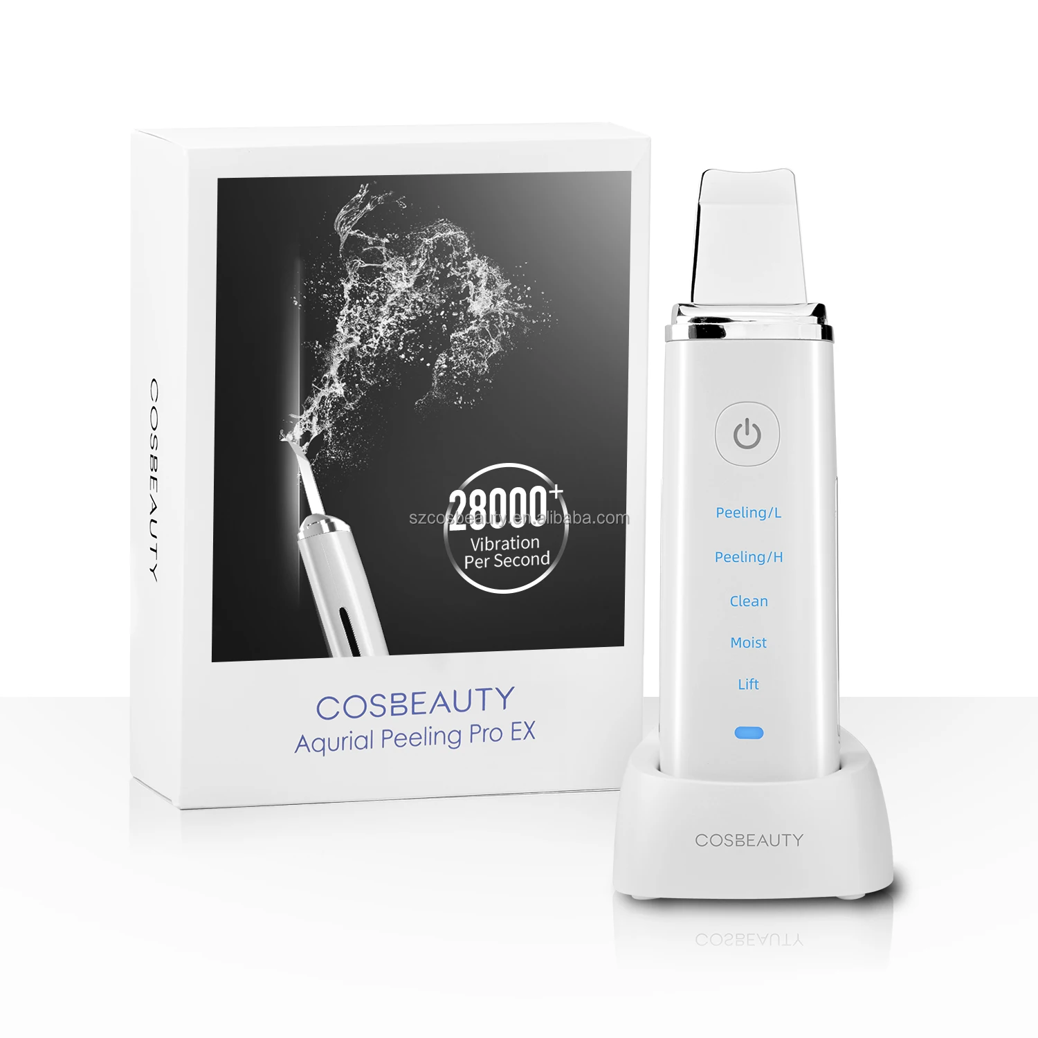 COSBEAUTY Facial Spatula Face Pore Removal Nose Blackhead Remover Cleanser Ultrasonic Skin Scrubber Spatula