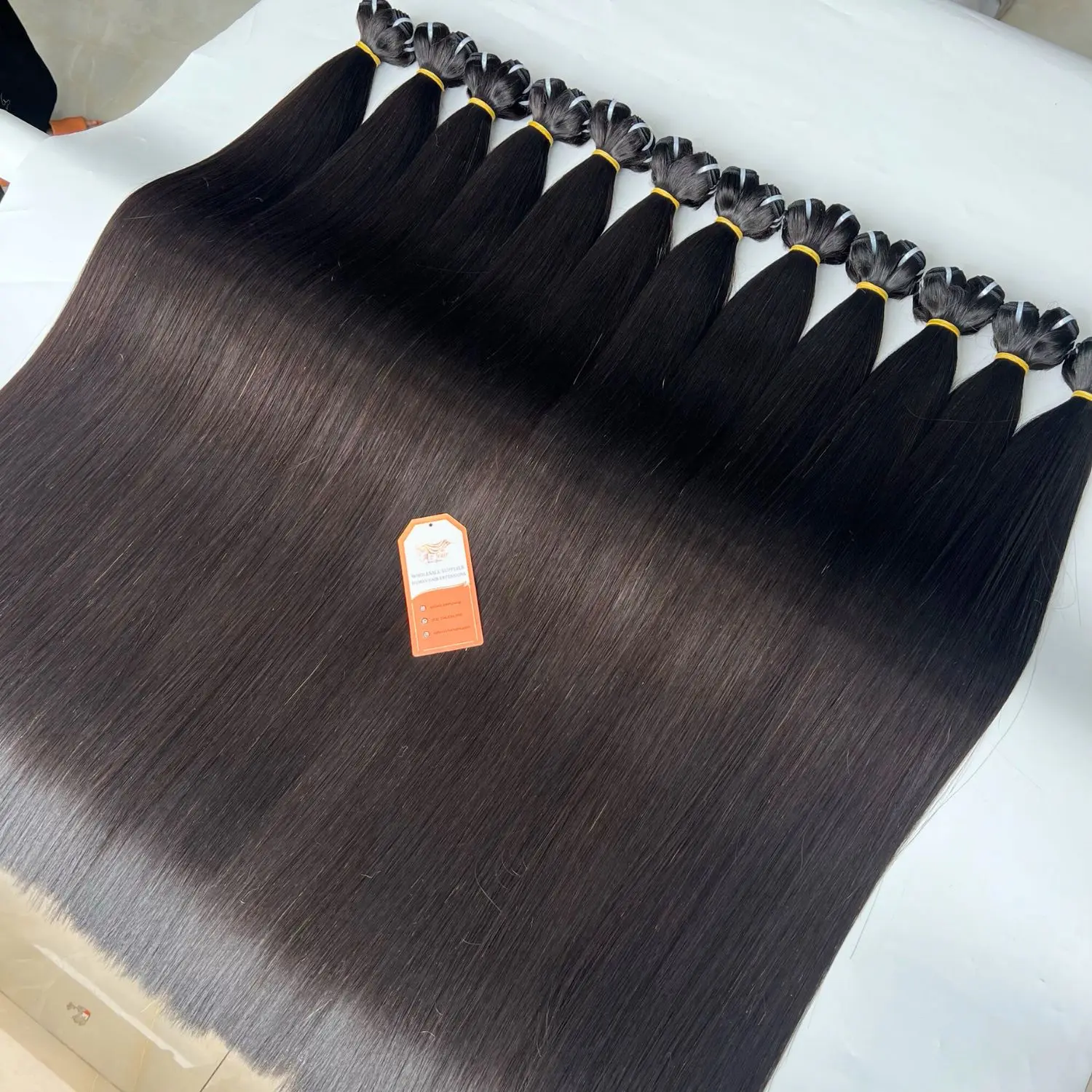 Wholesale Supplier Vietnamese Raw Hair Unprocessed Virgin Natural Super Silky Bone Straight And Wavy Double Drawn Hair Bundles