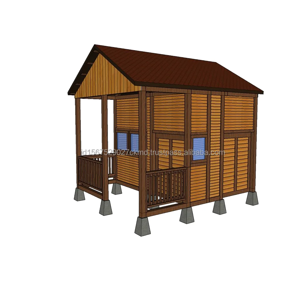 Nakula All-in-One Convenient Package Prefabricated Wooden House Canopy Gazebo Pergola for Outdoor Furniture