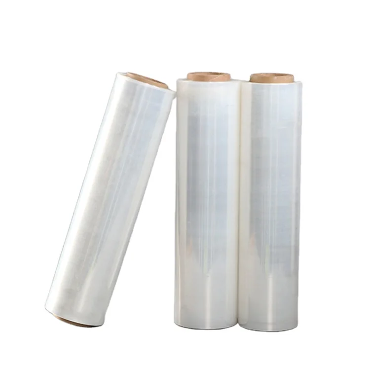 Hot Sales and Designed Fast delivery Hand Use Black and White LLDPE Pallet Wrapping Film PE Stretch Wrap Film