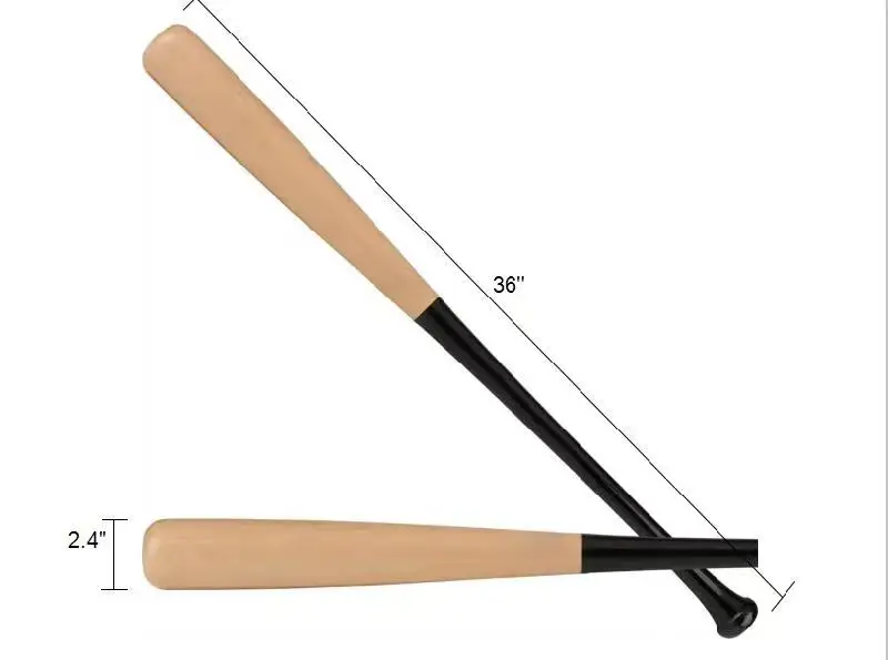 Waising Sports 36 Inch Wooden Baseball Bat Rubber Wood Baseball Bat