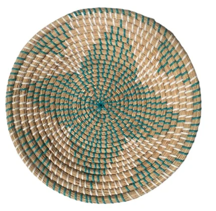 Sets 7pcs Straw Woven Plates Seagrass Wall Hangings Baskets Room Decoration Items Handmade Handicrafts Boho Products for Home
