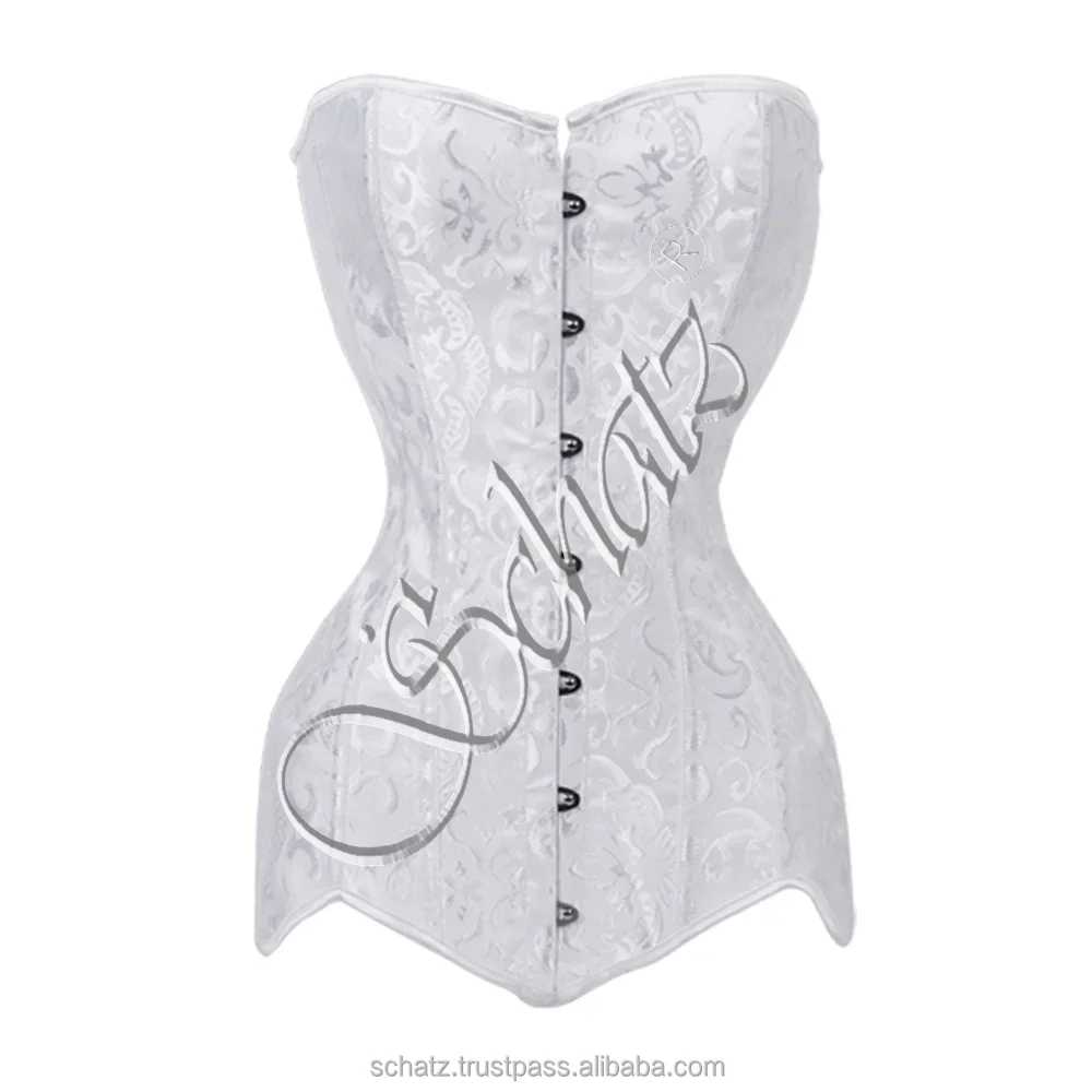 Белый длинный корсет для невесты XS-6XL талии тренировочный с костями овербюст песочные часы утягивающий тело клубный