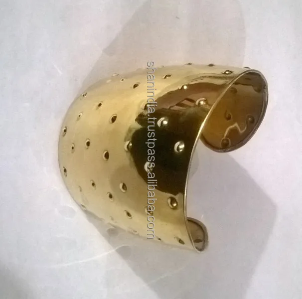 High Quality Handmade partywear Fashion Metal cuff oversize handcuffs brass cuffs